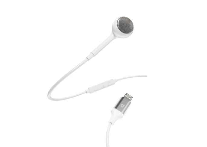 Powerology Mono Earphone Lightning Connector | White Powerology Mono Earphone Lightning Connector | White